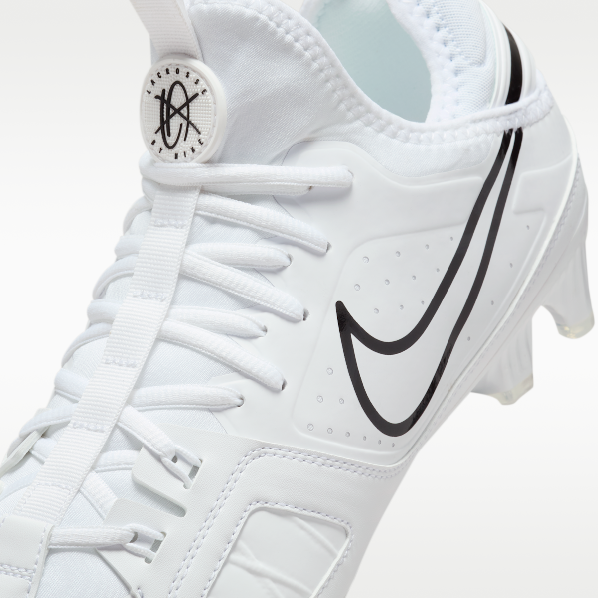 Women's Nike Huarache 9 Varsity LAX Lacrosse Cleats - White/White/Black
