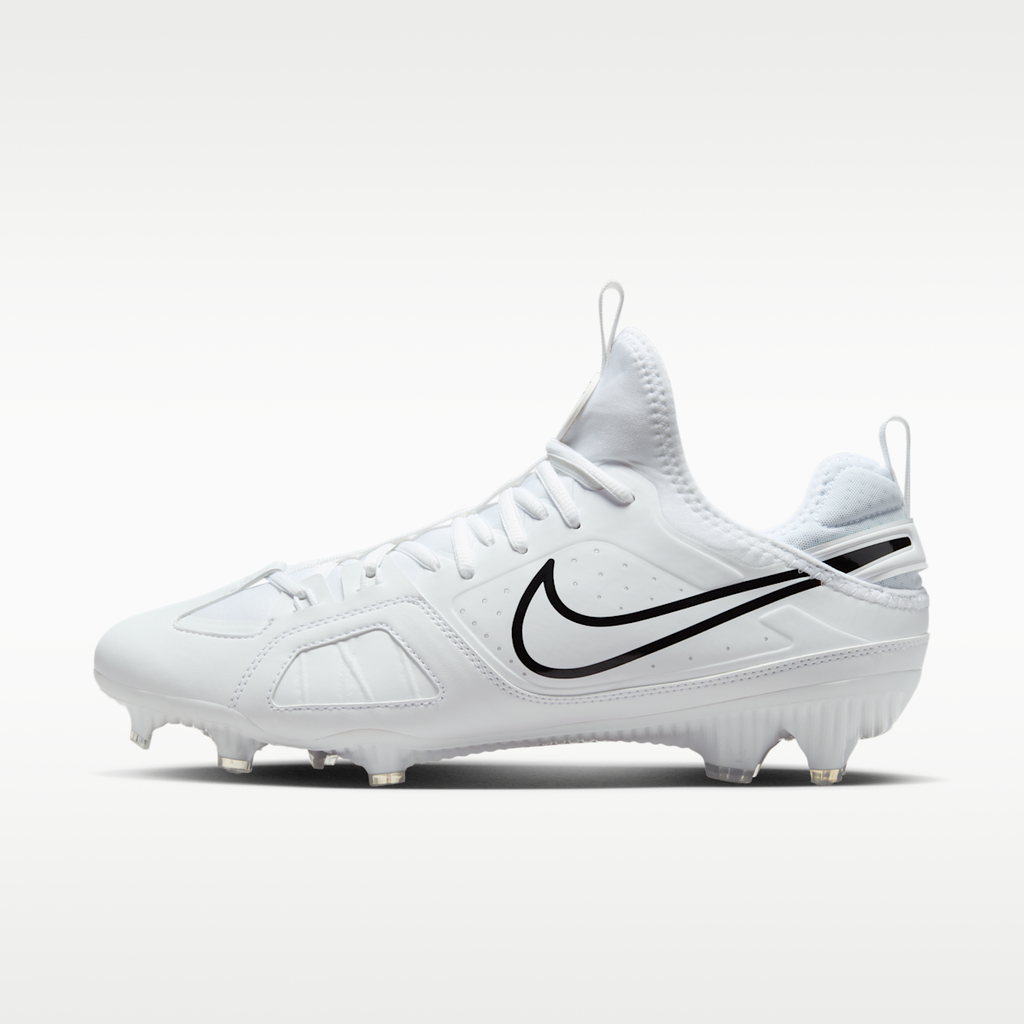 Women's Nike Huarache 9 Varsity LAX Lacrosse Cleats - White/White/Black