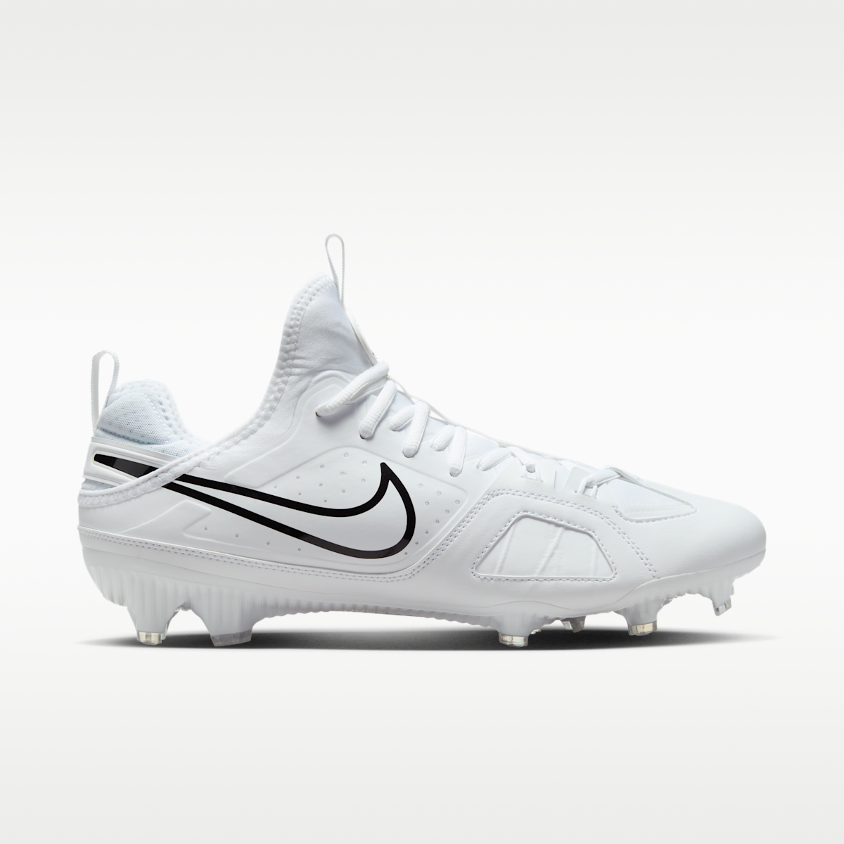Women's Nike Huarache 9 Varsity LAX Lacrosse Cleats - White/White/Black