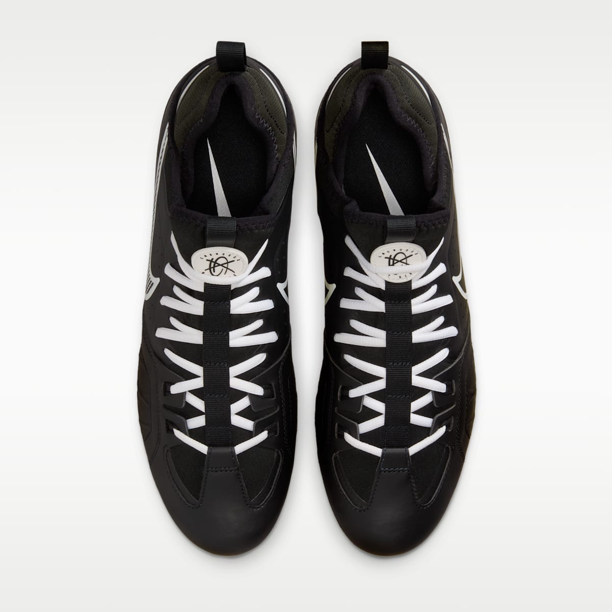 Nike Huarache 9 Varsity LAX Lacrosse Cleats - Black/White/White - Image 4