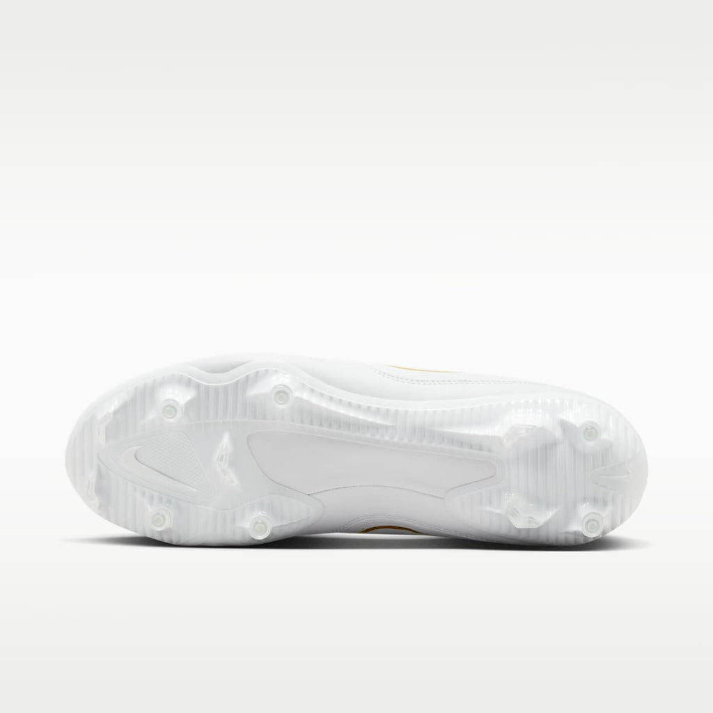 Nike Huarache 9 Varsity LAX Lacrosse Cleats - White/White/Metallic Vivid Gold - Image 2