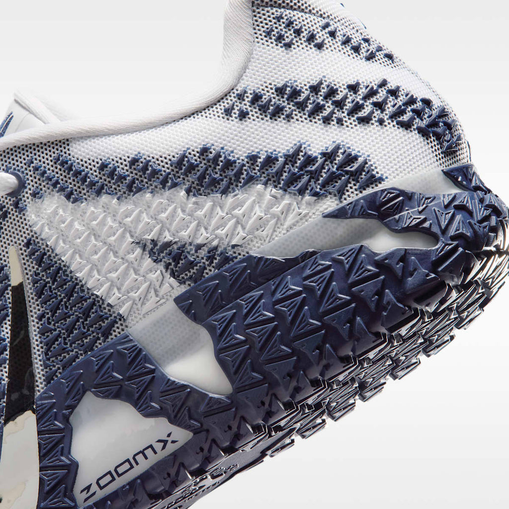 Ja 3 Basketball Shoes - White/Midnight Navy/Metallic Silver - Image 8