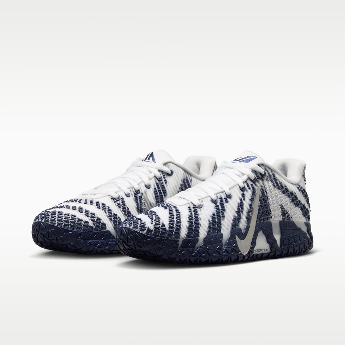 Ja 3 Basketball Shoes - White/Midnight Navy/Metallic Silver - Image 5