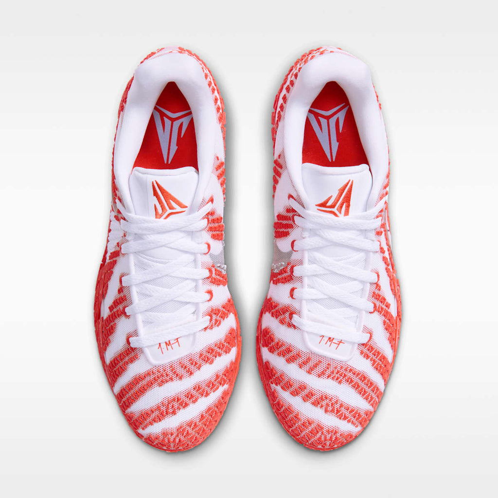 Ja 3 Basketball Shoes - White/Team Orange/Metallic Silver - Image 4