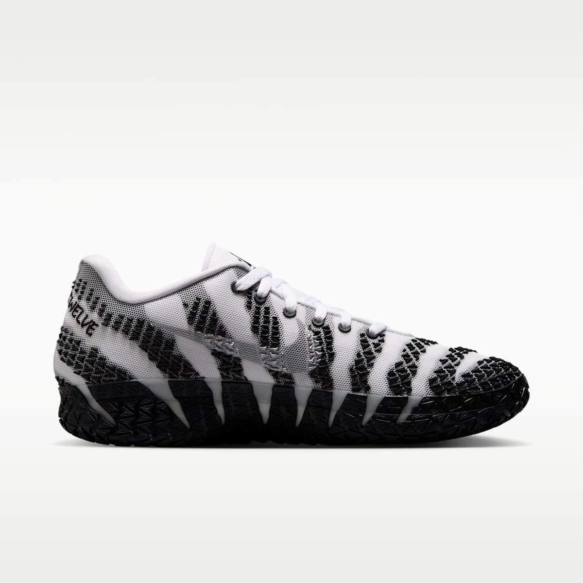 Ja 3 Basketball Shoes - White/Black/Metallic Silver - Image 3