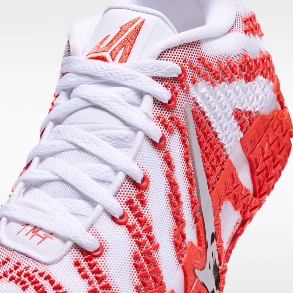 Ja 3 Basketball Shoes - White/Team Orange/Metallic Silver - Image 7