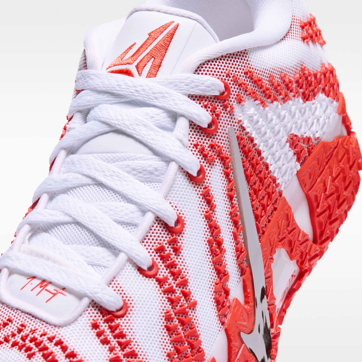 Ja 3 Basketball Shoes - White/Team Orange/Metallic Silver - Image 7