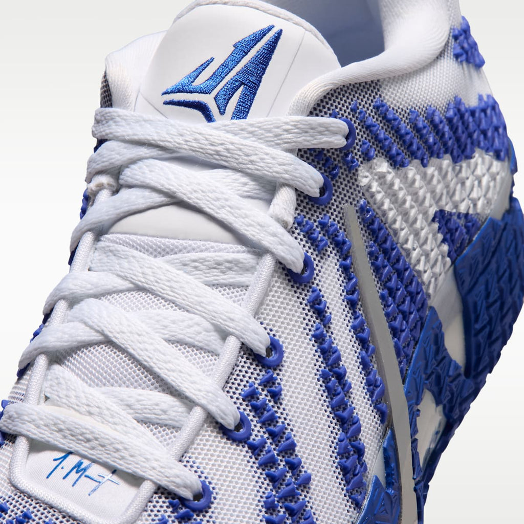 Ja 3 Basketball Shoes - White/Game Royal/Metallic Silver - Image 7