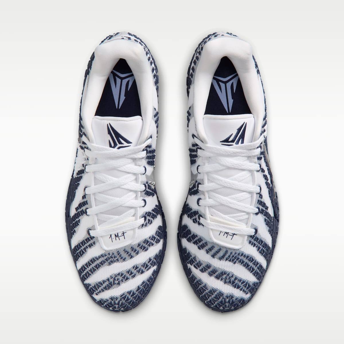 Ja 3 Basketball Shoes - White/Midnight Navy/Metallic Silver - Image 4