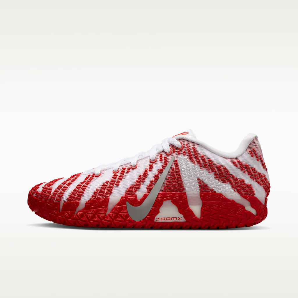 Women's Ja 3 Basketball Shoes - White/University Red/Metallic Silver