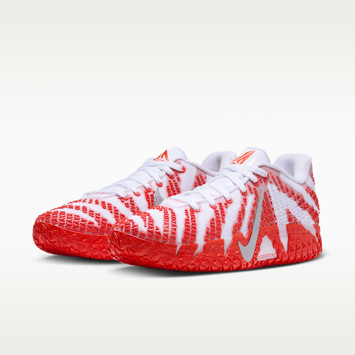 Women's Ja 3 Basketball Shoes - White/Team Orange/Metallic Silver