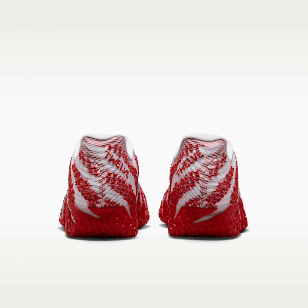 Ja 3 Basketball Shoes - White/University Red/Metallic Silver - Image 6