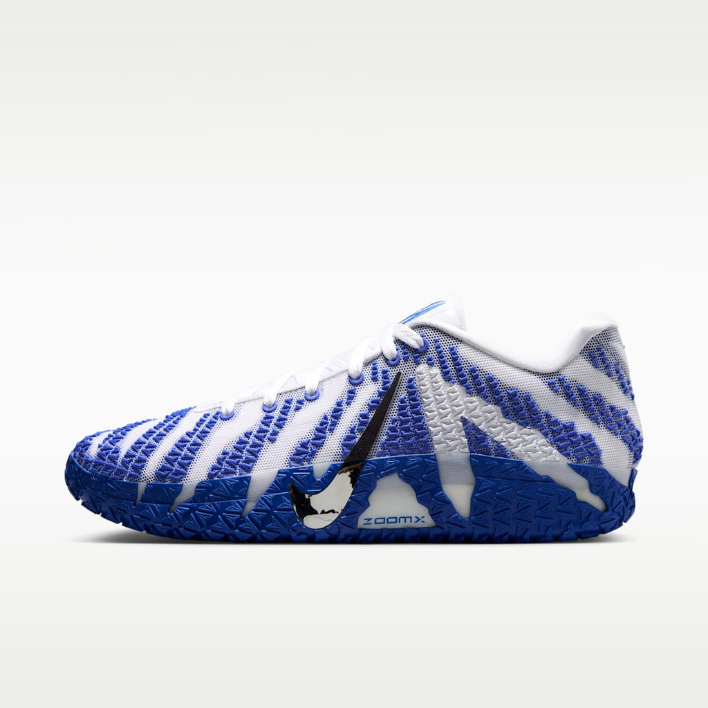 Ja 3 Basketball Shoes - White/Game Royal/Metallic Silver - Image 1