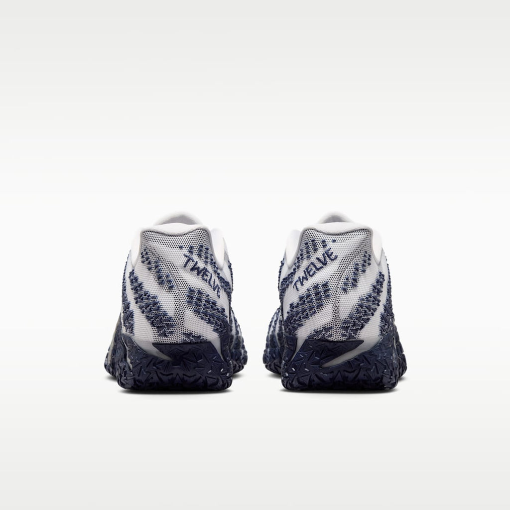 Ja 3 Basketball Shoes - White/Midnight Navy/Metallic Silver - Image 6