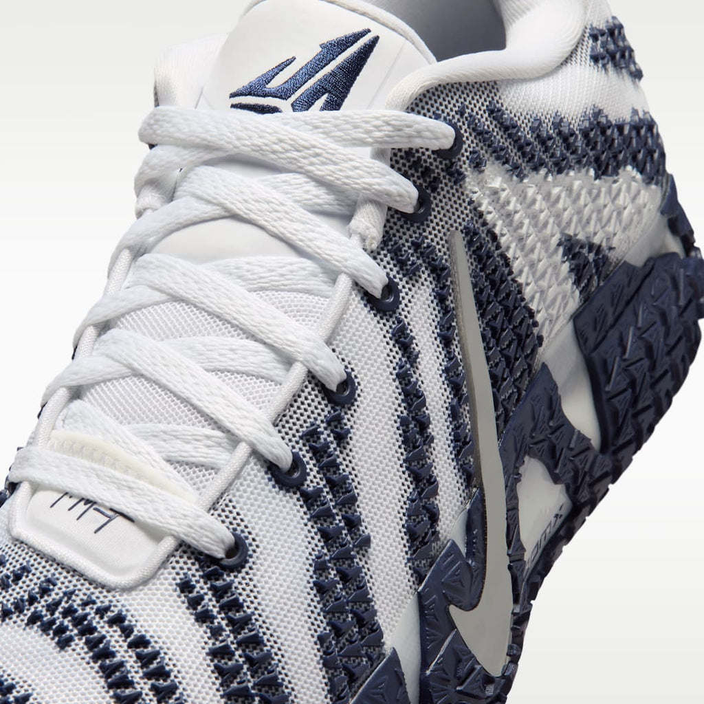 Ja 3 Basketball Shoes - White/Midnight Navy/Metallic Silver - Image 7