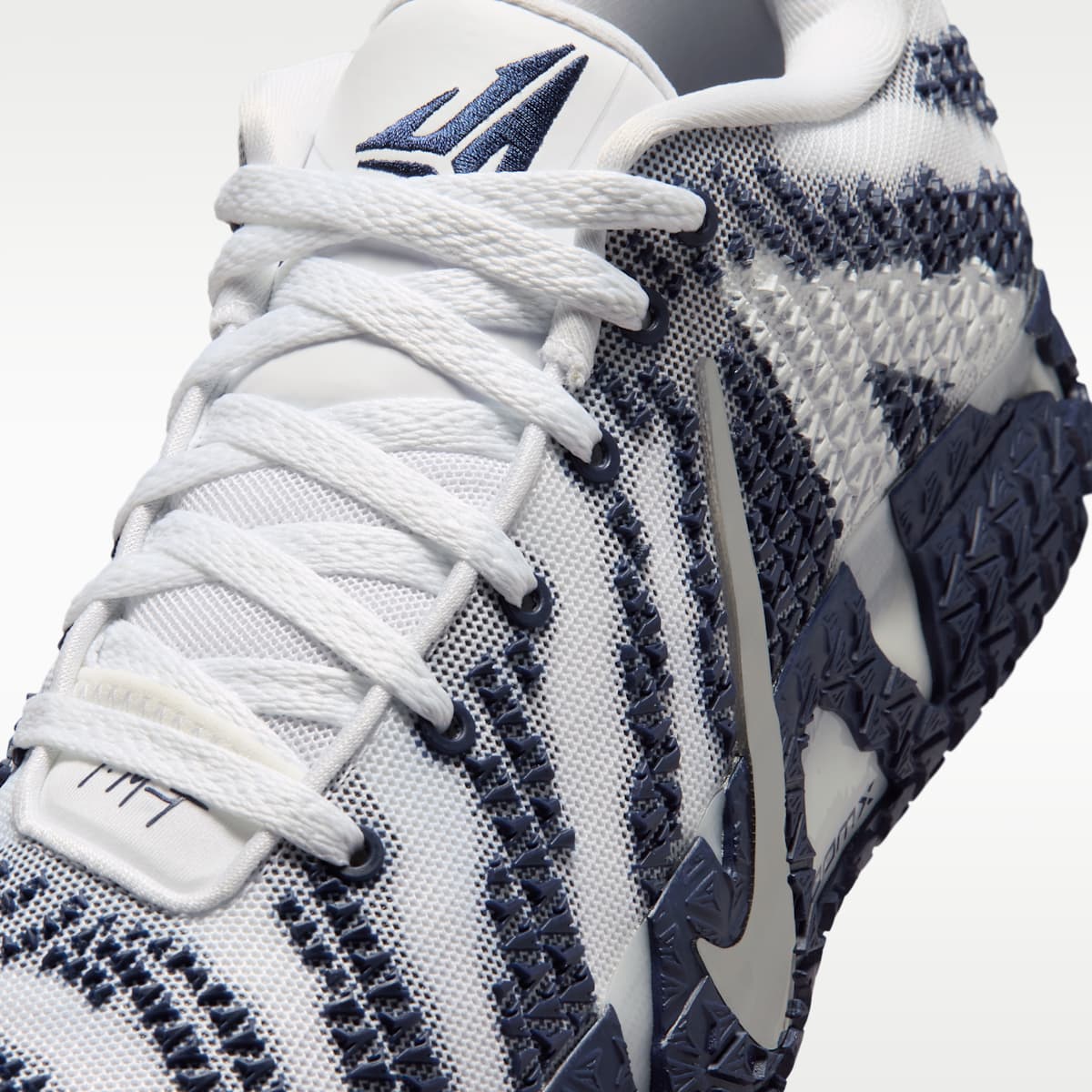 Ja 3 Basketball Shoes - White/Midnight Navy/Metallic Silver - Image 7