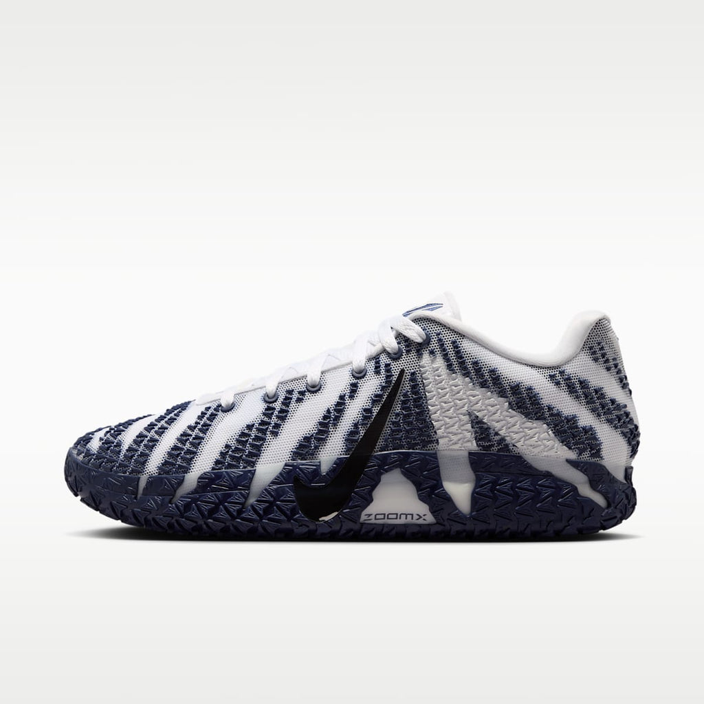 Ja 3 Basketball Shoes - White/Midnight Navy/Metallic Silver - Image 1