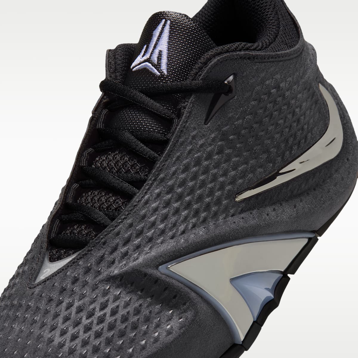 Ja 4 "Dark Mode" Big Kids' Basketball Shoes - Black/Cobalt Bliss/Metallic Silver - Image 7