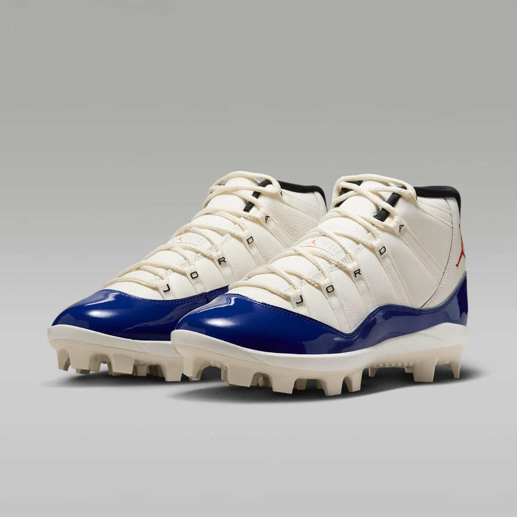 Jordan 11 Retro MCS Men's Baseball Cleats - Sail/Deep Royal Blue/Fire Red - Image 5