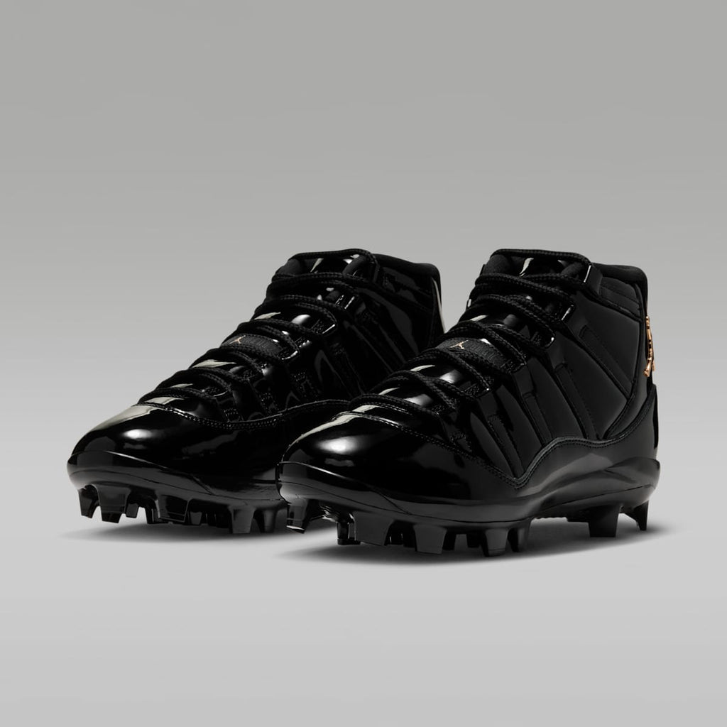 Jordan 11 Retro MCS Men's Baseball Cleats - Black/Anthracite/Metallic Gold - Image 5