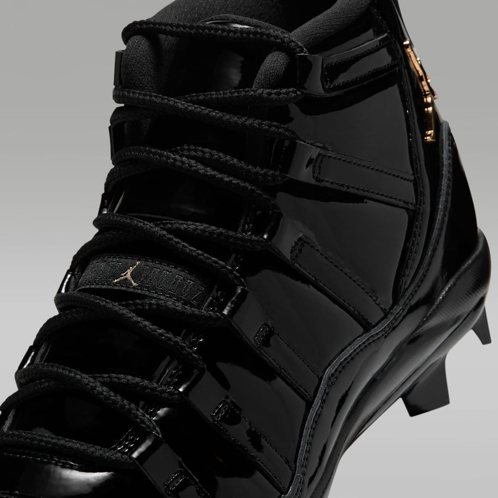 Jordan 11 Retro MCS Men's Baseball Cleats - Black/Anthracite/Metallic Gold - Image 8