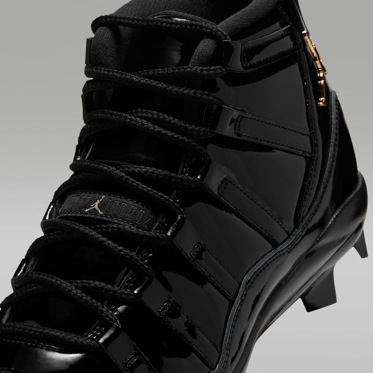 Jordan 11 Retro MCS Men's Baseball Cleats - Black/Anthracite/Metallic Gold - Image 8