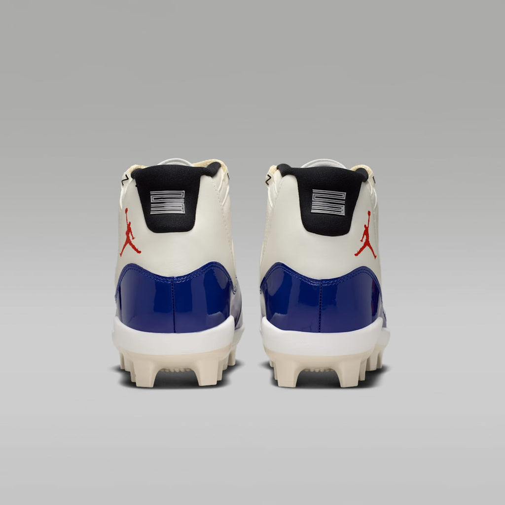 Jordan 11 Retro MCS Men's Baseball Cleats - Sail/Deep Royal Blue/Fire Red - Image 6