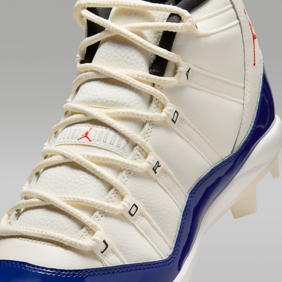 Jordan 11 Retro MCS Men's Baseball Cleats - Sail/Deep Royal Blue/Fire Red - Image 8
