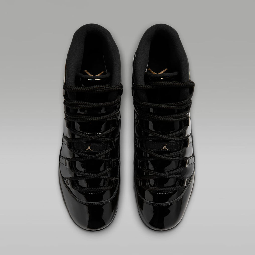Jordan 11 Retro MCS Men's Baseball Cleats - Black/Anthracite/Metallic Gold - Image 4