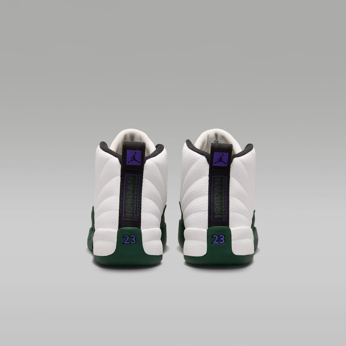 Jordan 12 Retro "Idols Become Rivals" Little Kids' Shoes - Summit White/Fierce Purple/Fierce Purple/Gorge Green - Image 6