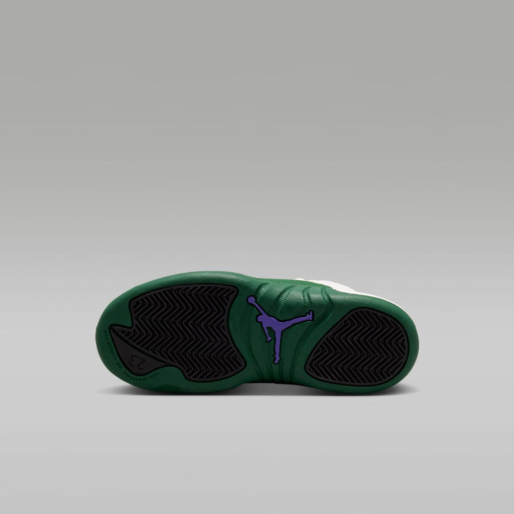 Jordan 12 Retro "Idols Become Rivals" Little Kids' Shoes - Summit White/Fierce Purple/Fierce Purple/Gorge Green - Image 2
