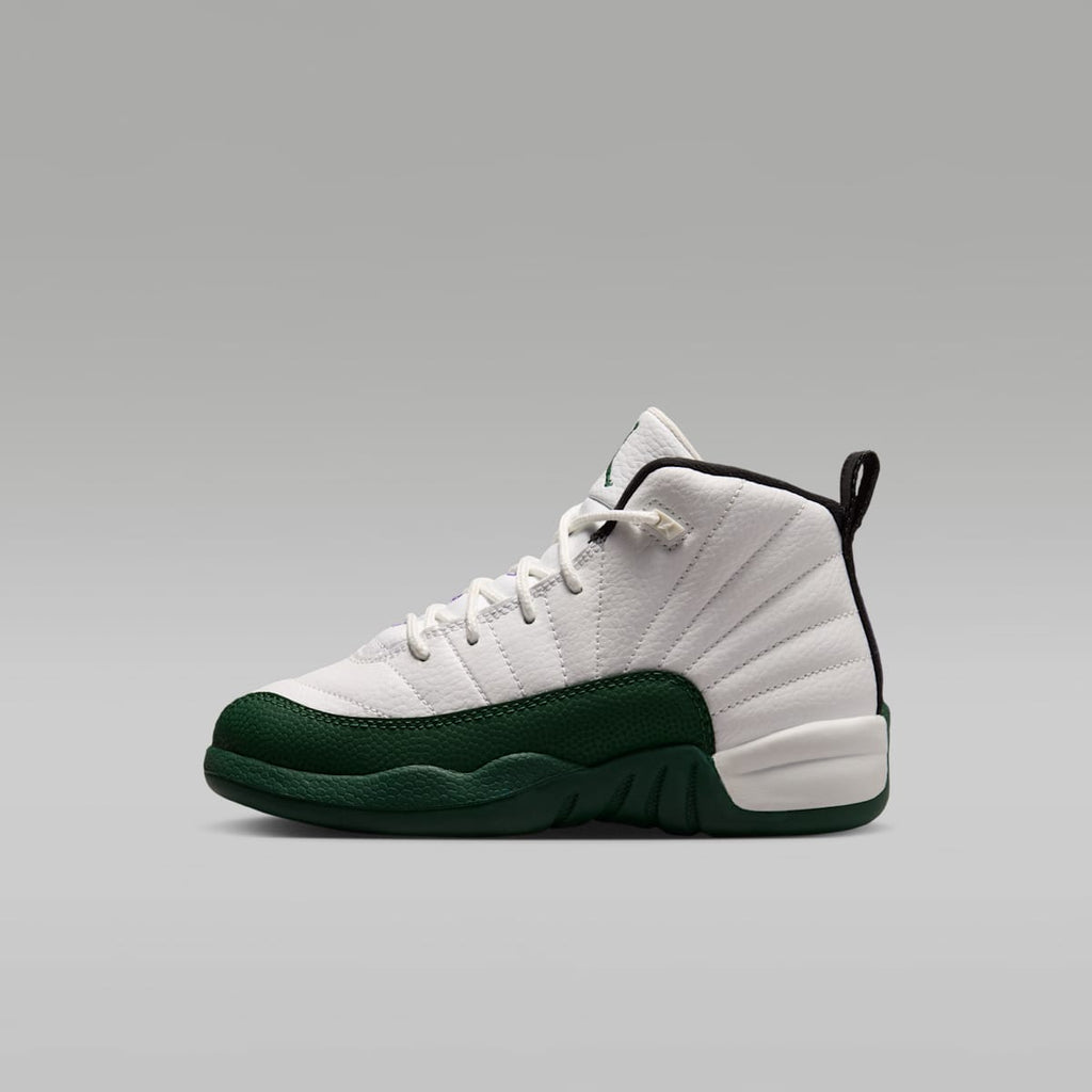 Jordan 12 Retro "Idols Become Rivals" Little Kids' Shoes - Summit White/Fierce Purple/Fierce Purple/Gorge Green - Image 1