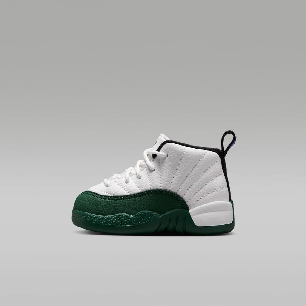 Jordan 12 Retro "Idols Become Rivals" Baby/Toddler Shoes - Summit White/Fierce Purple/Fierce Purple/Gorge Green - Image 1