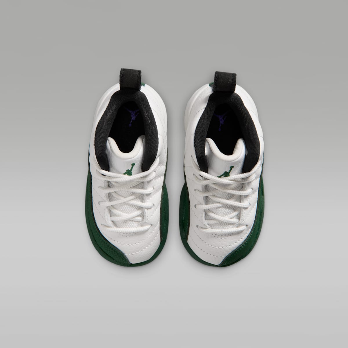 Jordan 12 Retro "Idols Become Rivals" Baby/Toddler Shoes - Summit White/Fierce Purple/Fierce Purple/Gorge Green - Image 4