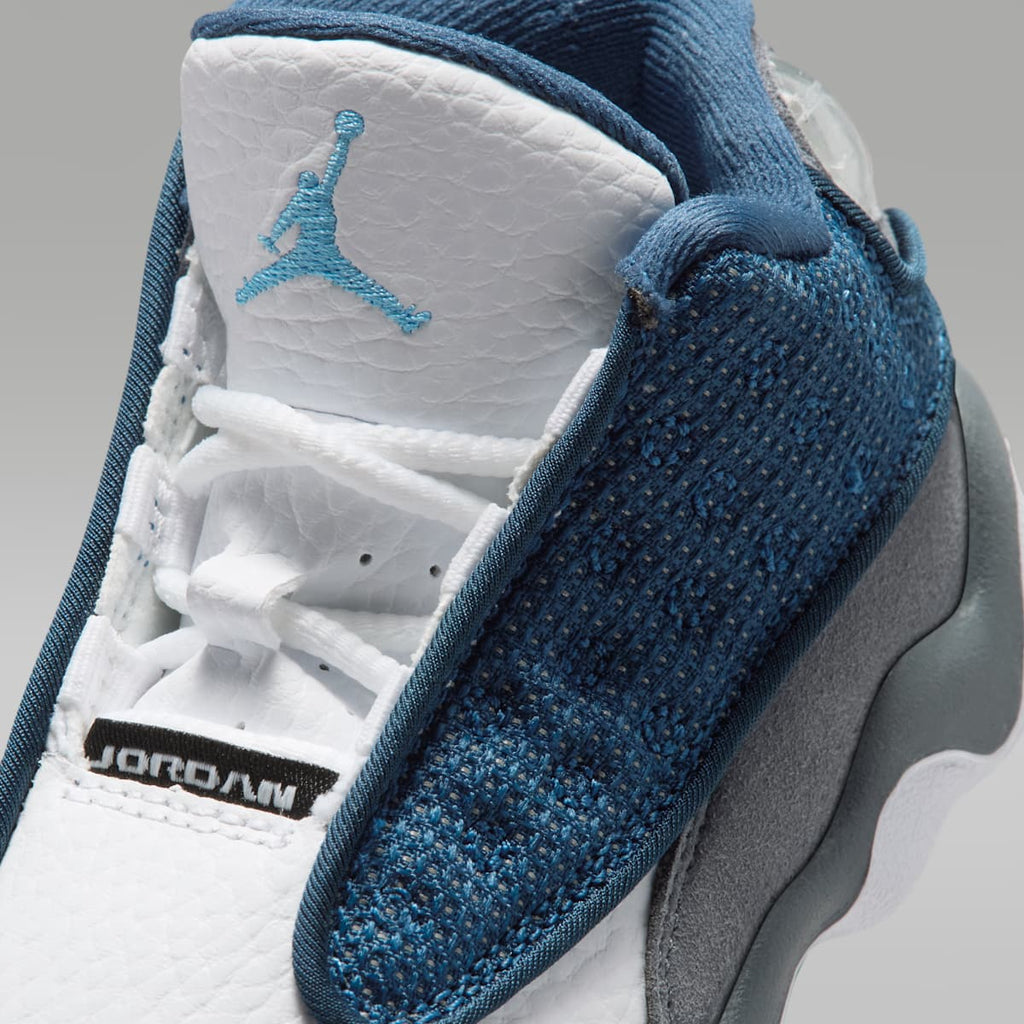 Jordan 13 Retro "Flint" Baby/Toddler Shoes - Navy/Flint Grey/White/University Blue - Image 7