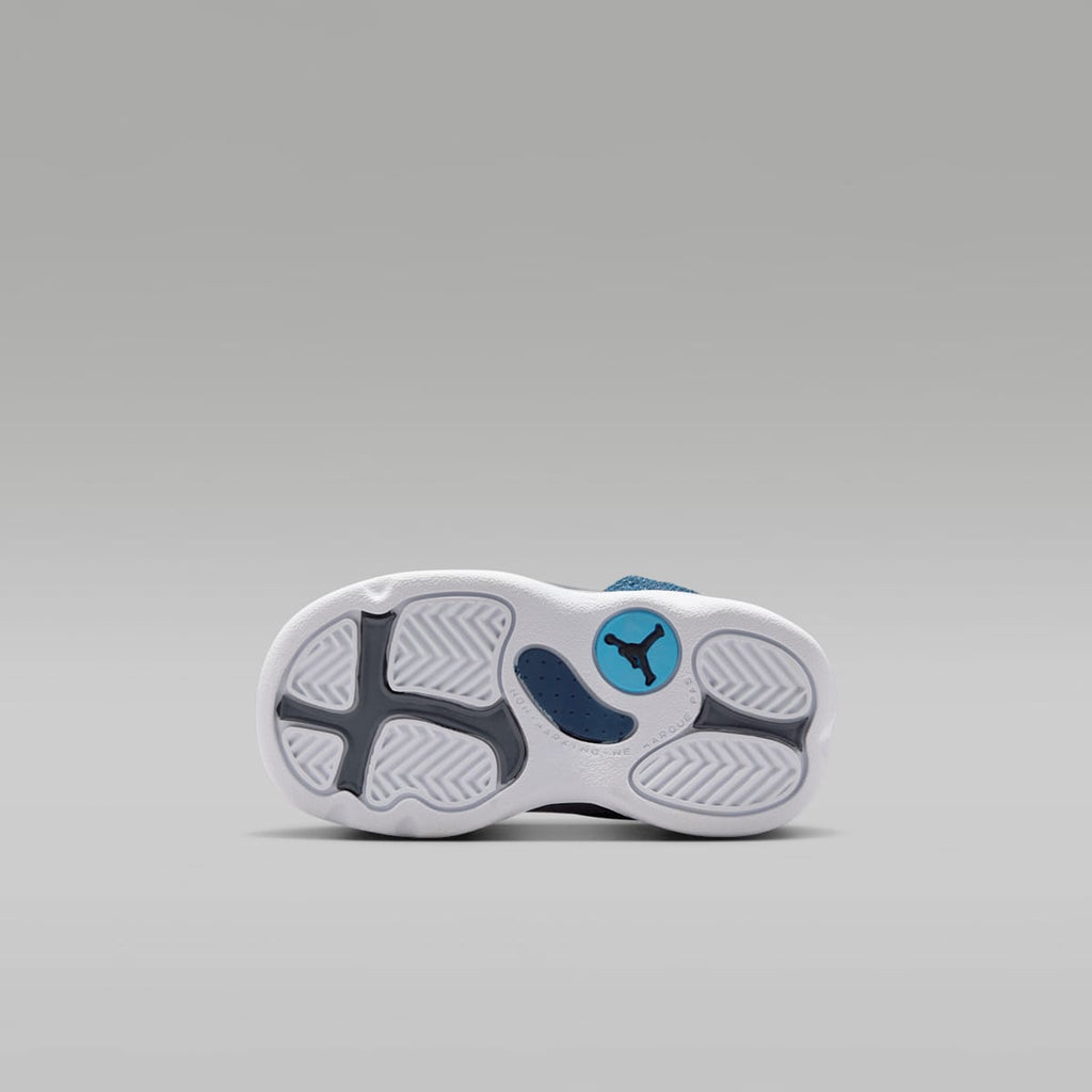 Jordan 13 Retro "Flint" Baby/Toddler Shoes - Navy/Flint Grey/White/University Blue - Image 2