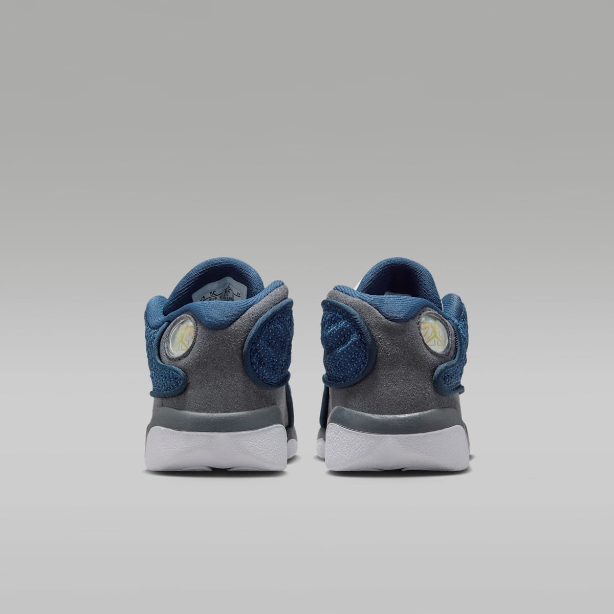 Jordan 13 Retro "Flint" Baby/Toddler Shoes - Navy/Flint Grey/White/University Blue - Image 6