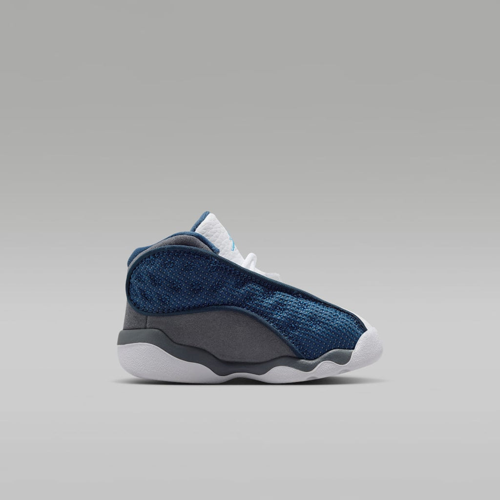 Jordan 13 Retro "Flint" Baby/Toddler Shoes - Navy/Flint Grey/White/University Blue - Image 3