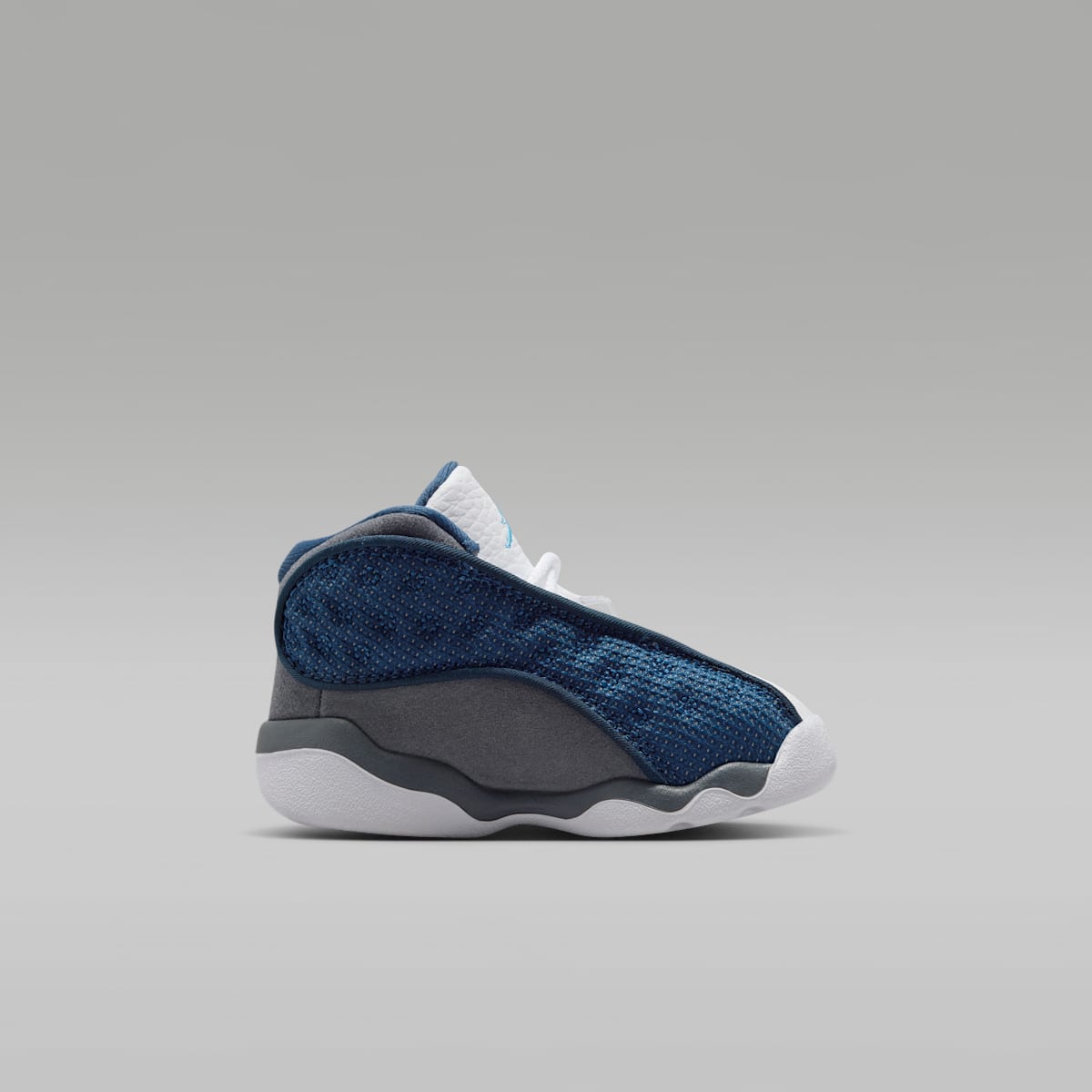 Jordan 13 Retro "Flint" Baby/Toddler Shoes - Navy/Flint Grey/White/University Blue - Image 3