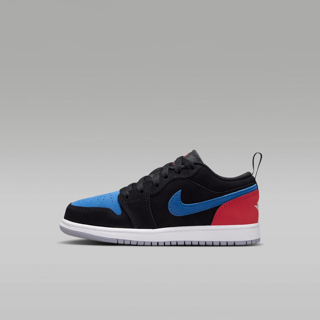 Jordan 1 Low Little Kids' Shoes - Black/True Blue/Varsity Red/Summit White