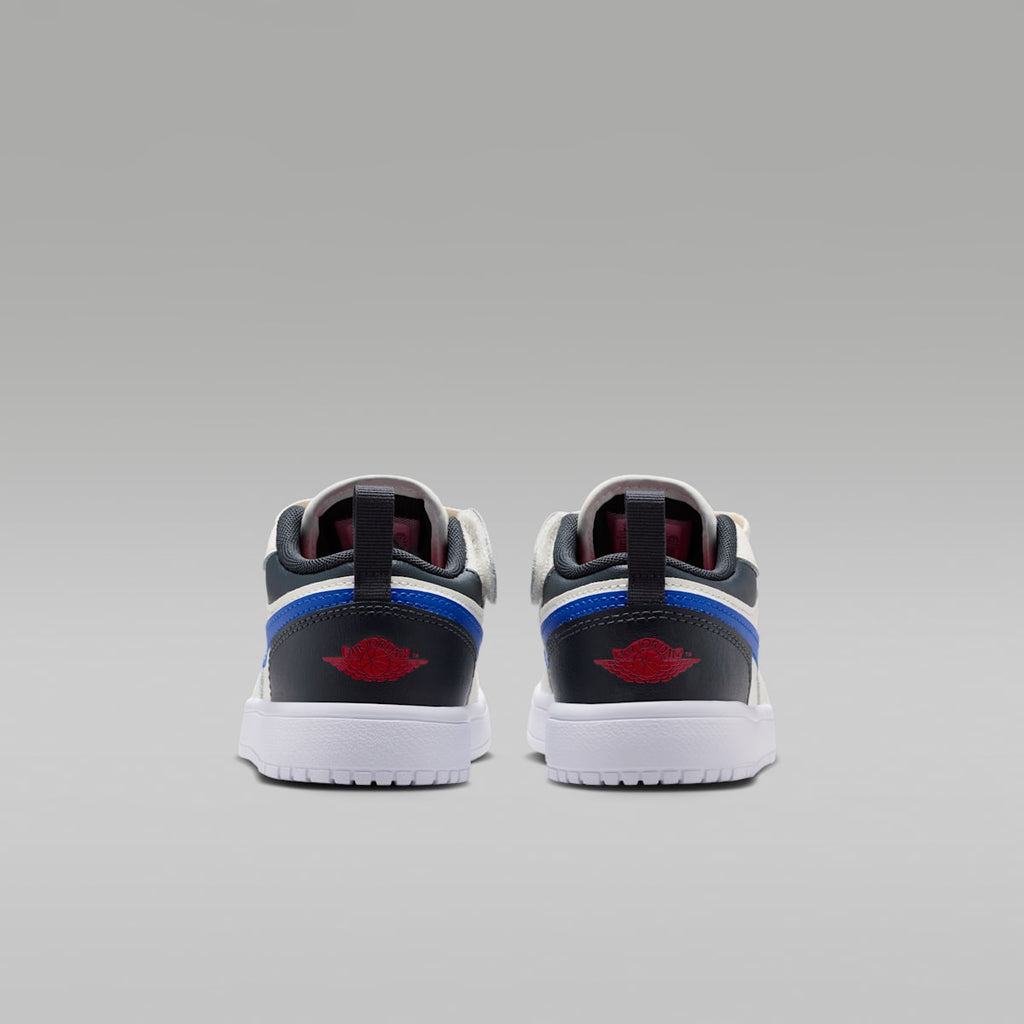Jordan 1 Low Alt Little Kids' Shoes - Phantom/Off Noir/Sail/University Red - Image 6