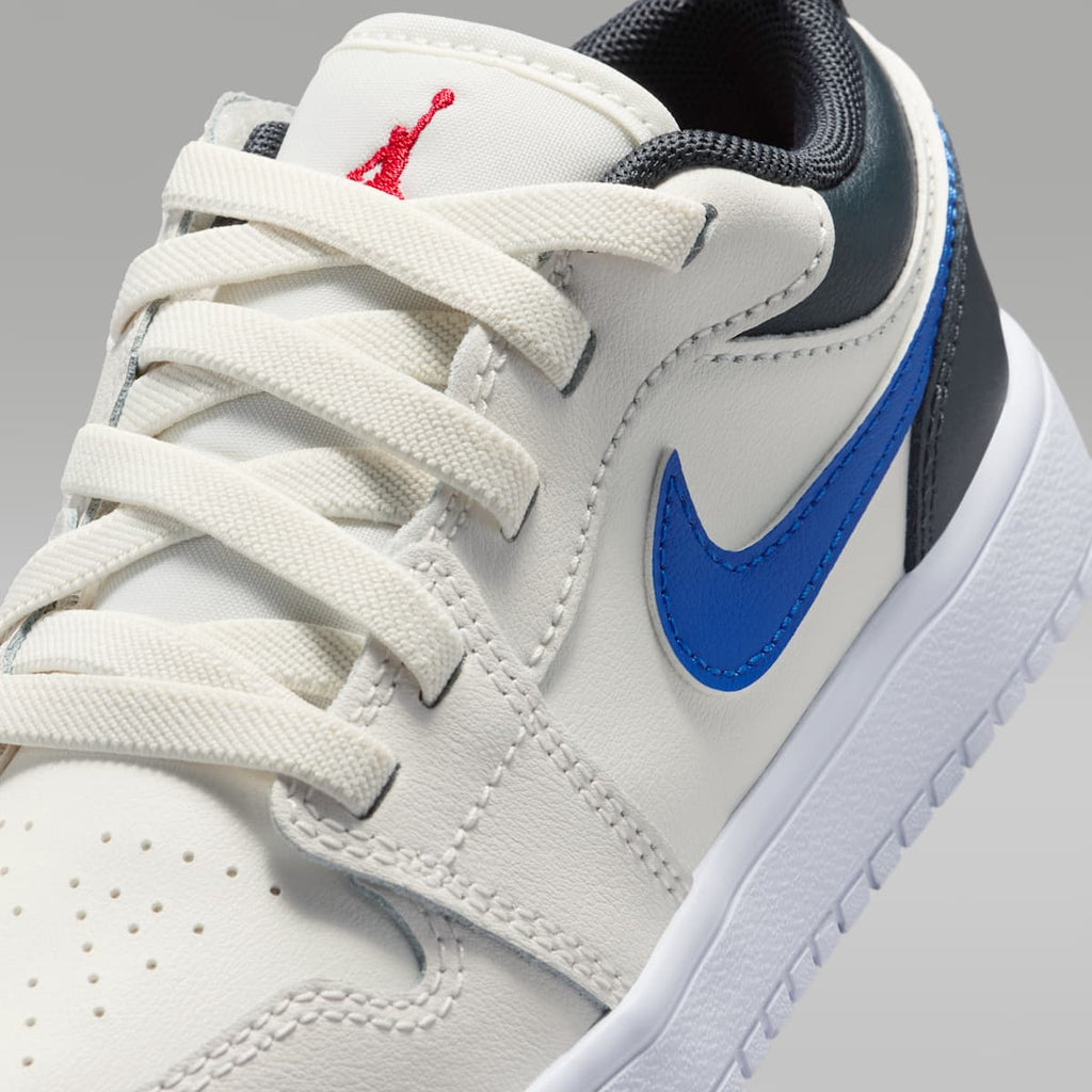 Jordan 1 Low Alt Little Kids' Shoes - Phantom/Off Noir/Sail/University Red - Image 7