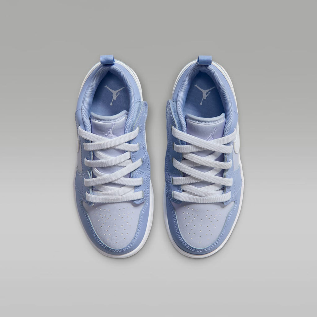 Jordan 1 Low Alt Little Kids' Shoes - Aluminum/White/Hydrogen Blue - Image 4