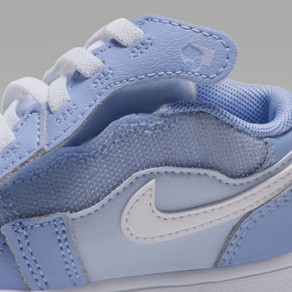 Jordan 1 Low Alt Baby/Toddler Shoes - Aluminum/White/Hydrogen Blue - Image 8