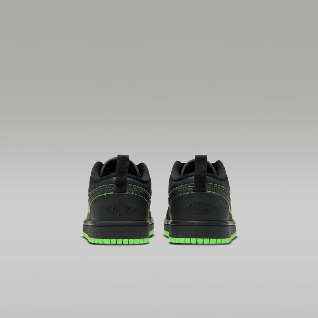 Jordan 1 Low SE Little Kids' Shoes - Black/Scream Green/Dark Smoke Grey/Black - Image 6