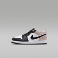 Jordan 1 Low SE Little Kids' Shoes - Black/White/Light Orewood Brown/Team Red - Image 1