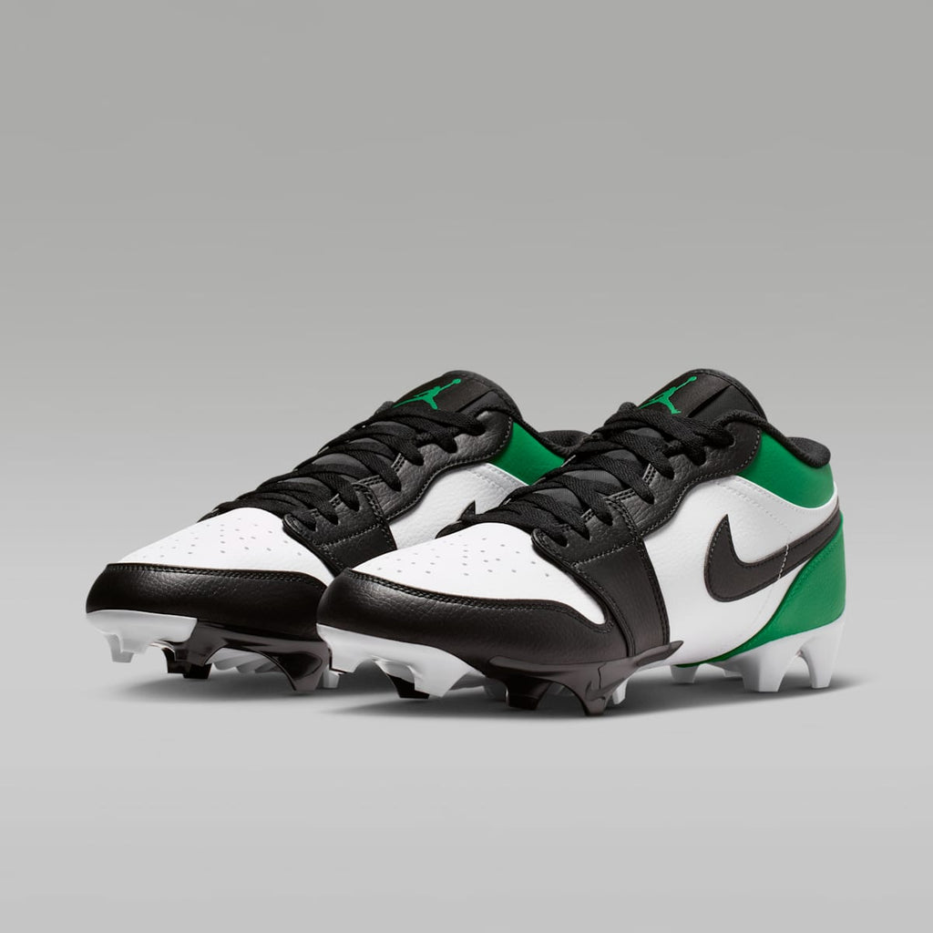 Jordan 1 Low TD Men's Football Cleat - Black/White/Lucky Green - Image 5