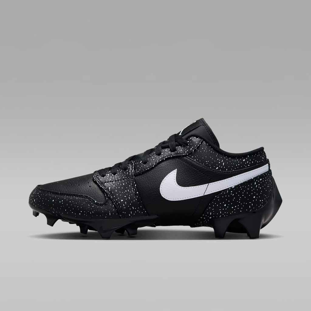 Jordan 1 Low TD Men's Football Cleat - Black/White - Image 1