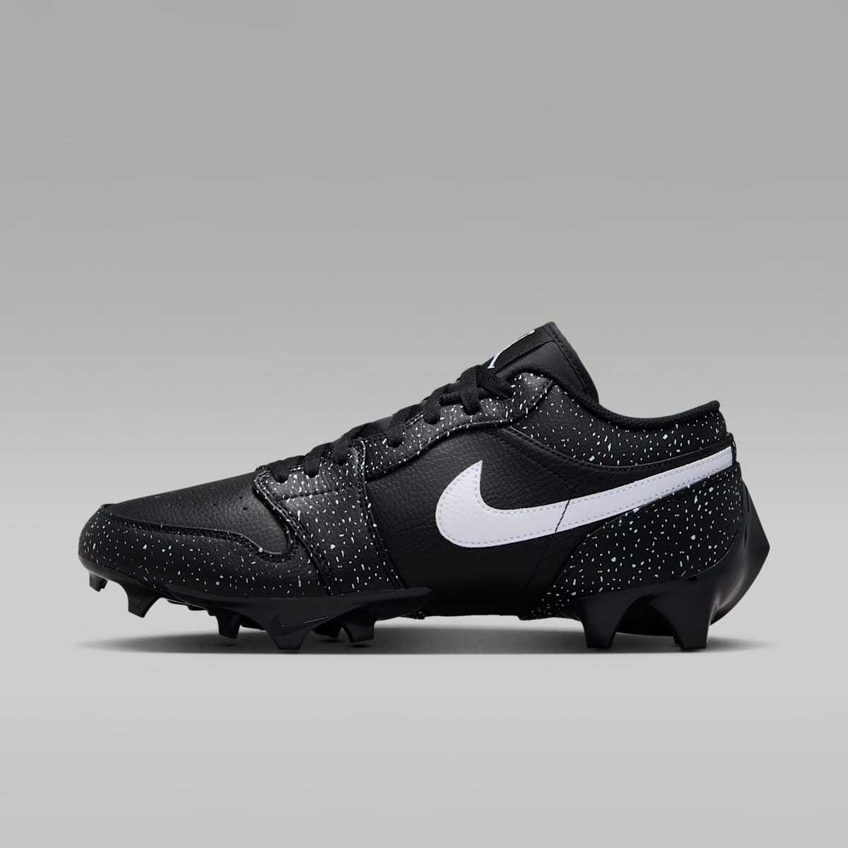 Jordan 1 Low TD Men's Football Cleat - Black/White - Image 1