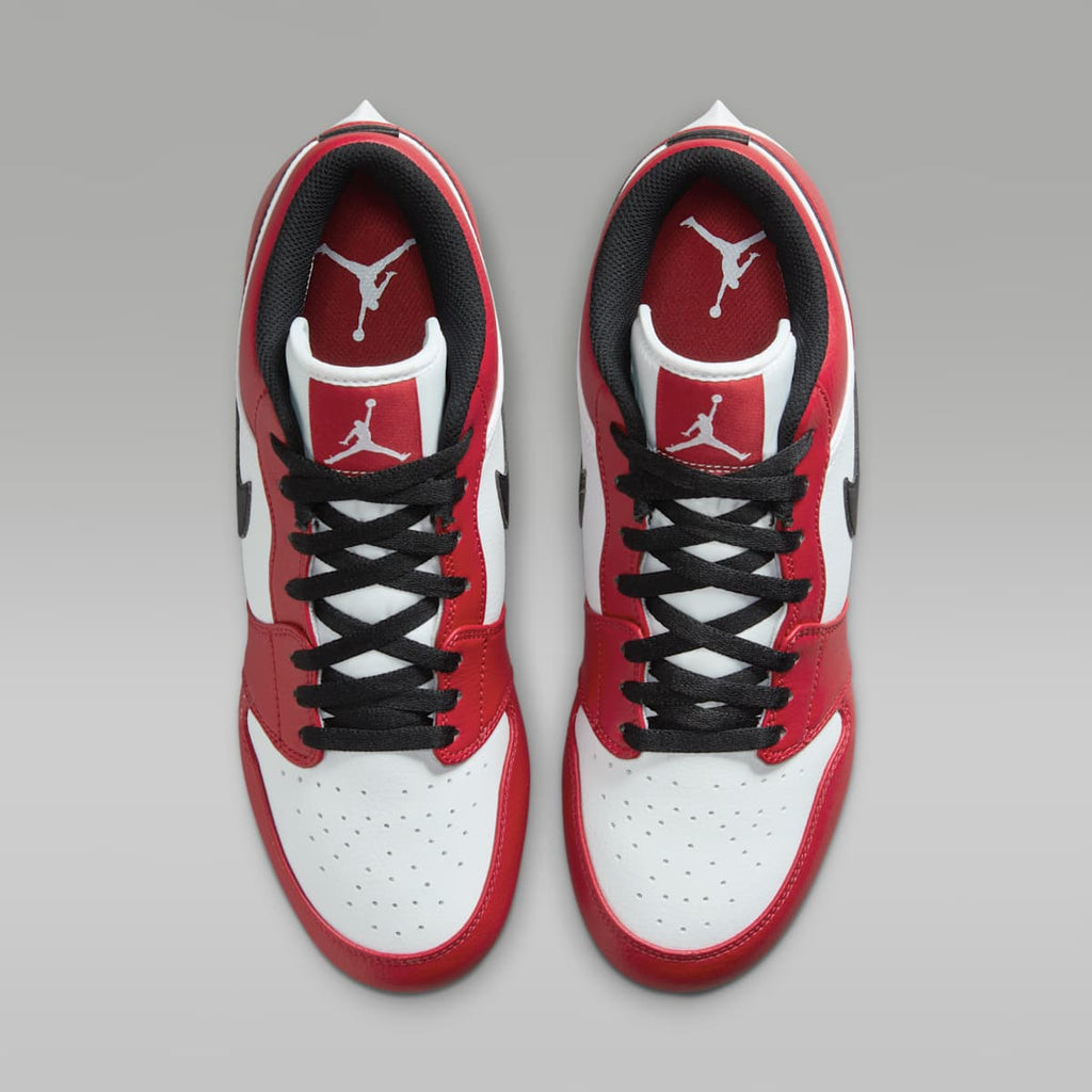 Jordan 1 Low TD Men's Football Cleat - White/Varsity Red/Black - Image 4